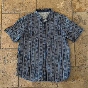 Aztec print button down shirt